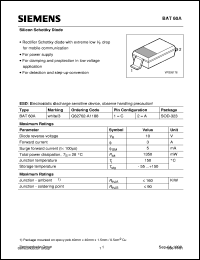 datasheet for BAT60A by Infineon (formely Siemens)