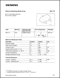 datasheet for BAV70 by Infineon (formely Siemens)