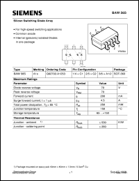 datasheet for BAW56S by Infineon (formely Siemens)