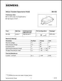 datasheet for BB439 by Infineon (formely Siemens)