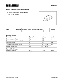 datasheet for BB619C by Infineon (formely Siemens)