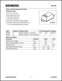 datasheet for BB664 by Infineon (formely Siemens)