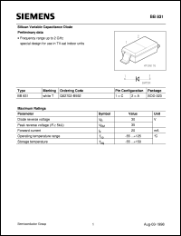 datasheet for BB831 by Infineon (formely Siemens)