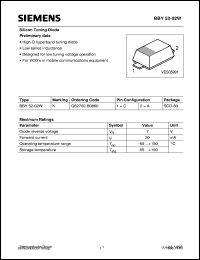 datasheet for BBY52-02W by Infineon (formely Siemens)