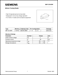 datasheet for BBY52-03W by Infineon (formely Siemens)