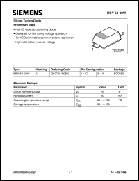 datasheet for BBY53-02W by Infineon (formely Siemens)