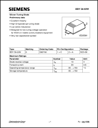 datasheet for BBY56-02W by Infineon (formely Siemens)