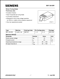 datasheet for BBY56-03W by Infineon (formely Siemens)