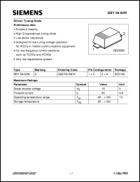 datasheet for BBY58-02W by Infineon (formely Siemens)