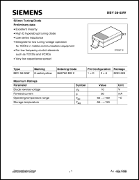 datasheet for BBY58-03W by Infineon (formely Siemens)