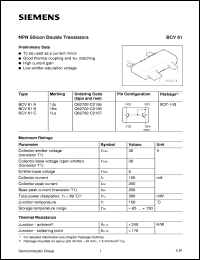 datasheet for BCV61A by Infineon (formely Siemens)