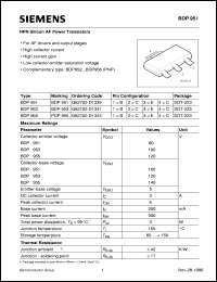 datasheet for BDP951 by Infineon (formely Siemens)
