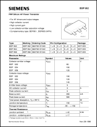 datasheet for BDP952 by Infineon (formely Siemens)