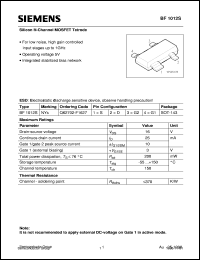 datasheet for BF1012S by Infineon (formely Siemens)