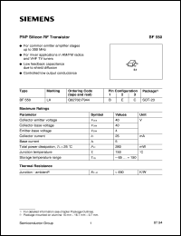 datasheet for BF550 by Infineon (formely Siemens)