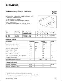 datasheet for BF720 by Infineon (formely Siemens)