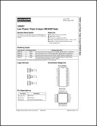 datasheet for 100301DC by Fairchild Semiconductor
