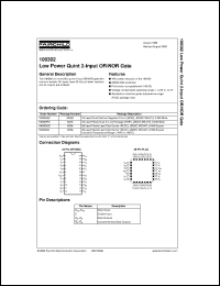 datasheet for 100302DC by Fairchild Semiconductor