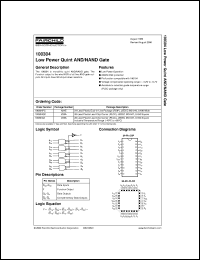 datasheet for 100304PC by Fairchild Semiconductor