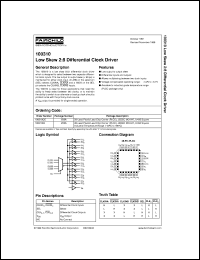 datasheet for 100310QCX by Fairchild Semiconductor