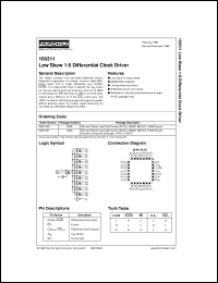 datasheet for 100311CW by Fairchild Semiconductor