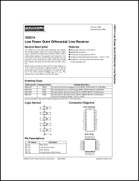 datasheet for 100314SCX by Fairchild Semiconductor