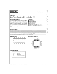 datasheet for 100319QC by Fairchild Semiconductor