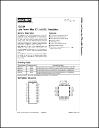 datasheet for 100324SCX by Fairchild Semiconductor