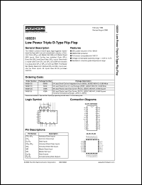 datasheet for 100331DC by Fairchild Semiconductor