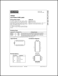 datasheet for 100343PC by Fairchild Semiconductor