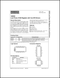 datasheet for 100354PC by Fairchild Semiconductor