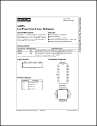 datasheet for 100363DC by Fairchild Semiconductor