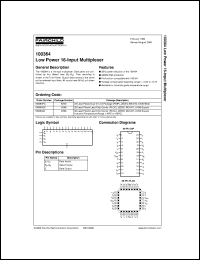 datasheet for 100364PC by Fairchild Semiconductor