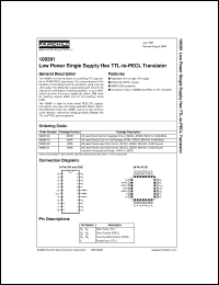 datasheet for 100391SC by Fairchild Semiconductor