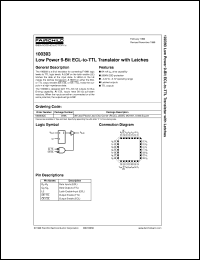 datasheet for 100393QCX by Fairchild Semiconductor