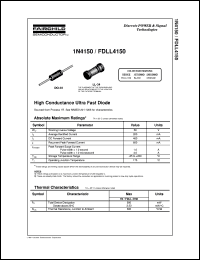 datasheet for 1N4150 by Fairchild Semiconductor
