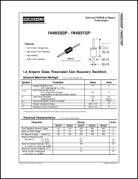 datasheet for 1N4933GP by Fairchild Semiconductor