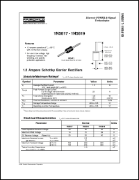 datasheet for 1N5817 by Fairchild Semiconductor