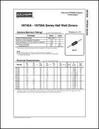 datasheet for 1N746A by Fairchild Semiconductor