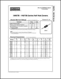 datasheet for 1N957B by Fairchild Semiconductor