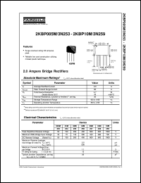 datasheet for 2KBP005M by Fairchild Semiconductor