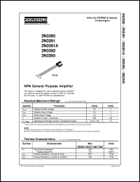 datasheet for 2N3391A by Fairchild Semiconductor