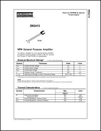 datasheet for 2N3415 by Fairchild Semiconductor