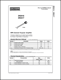 datasheet for 2N3416 by Fairchild Semiconductor