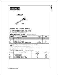 datasheet for 2N3704 by Fairchild Semiconductor