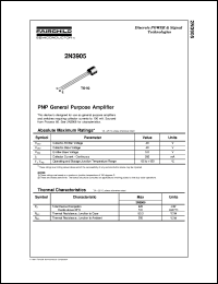 datasheet for 2N3905 by Fairchild Semiconductor