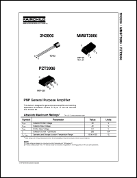 datasheet for 2N3906 by Fairchild Semiconductor