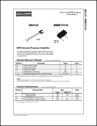 datasheet for 2N4124 by Fairchild Semiconductor
