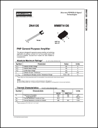 datasheet for 2N4126 by Fairchild Semiconductor