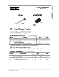 datasheet for 2N4400 by Fairchild Semiconductor